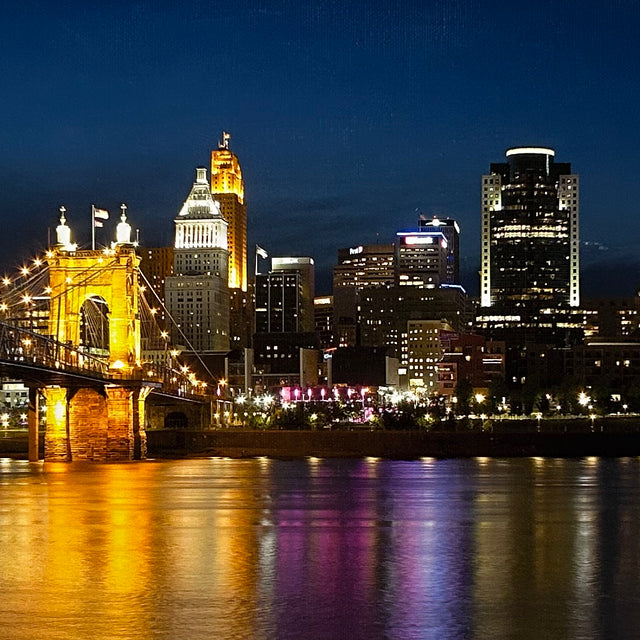 Panoramic Night Shot of Cincinnati