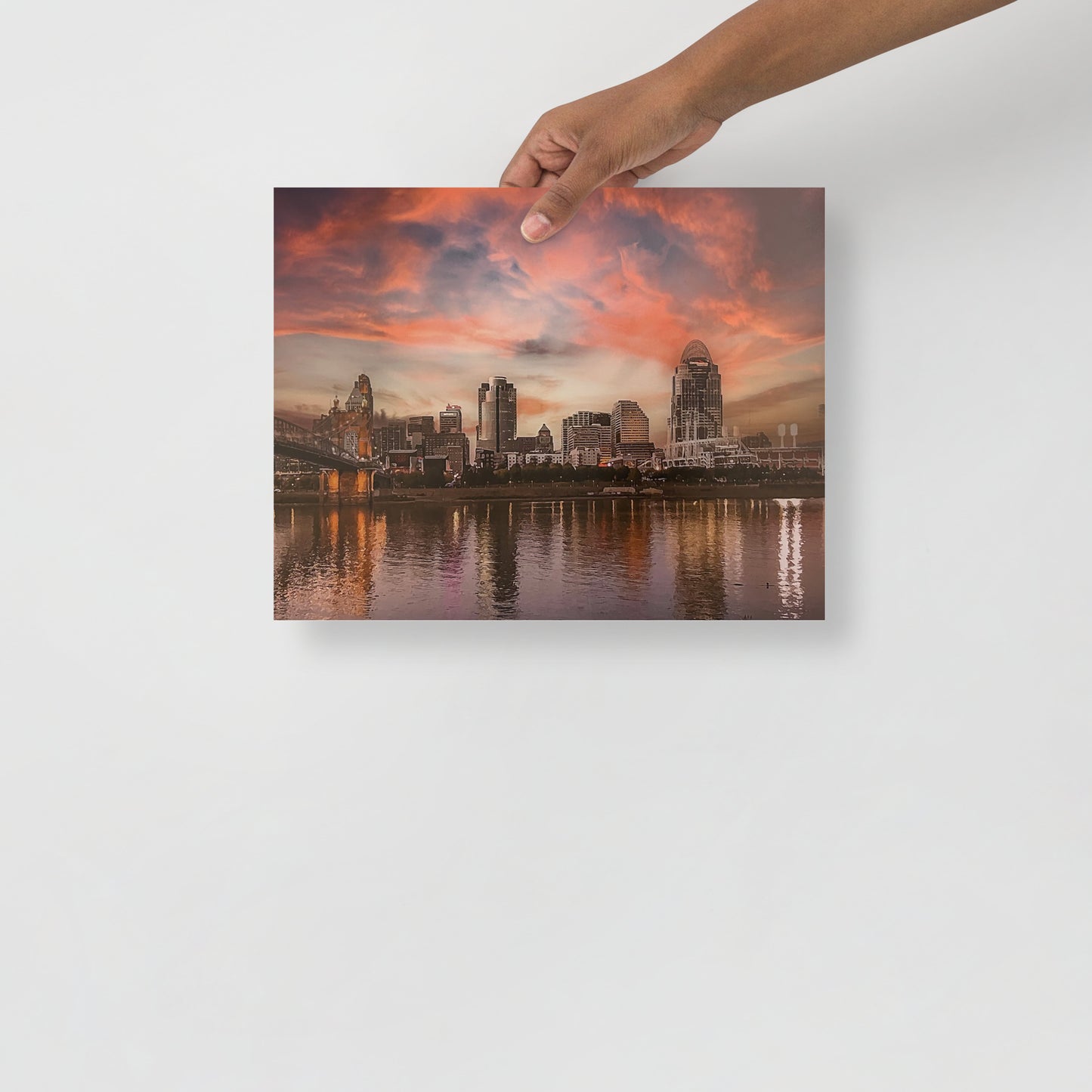 Cincinnati Skyline Sunset - Matte Print
