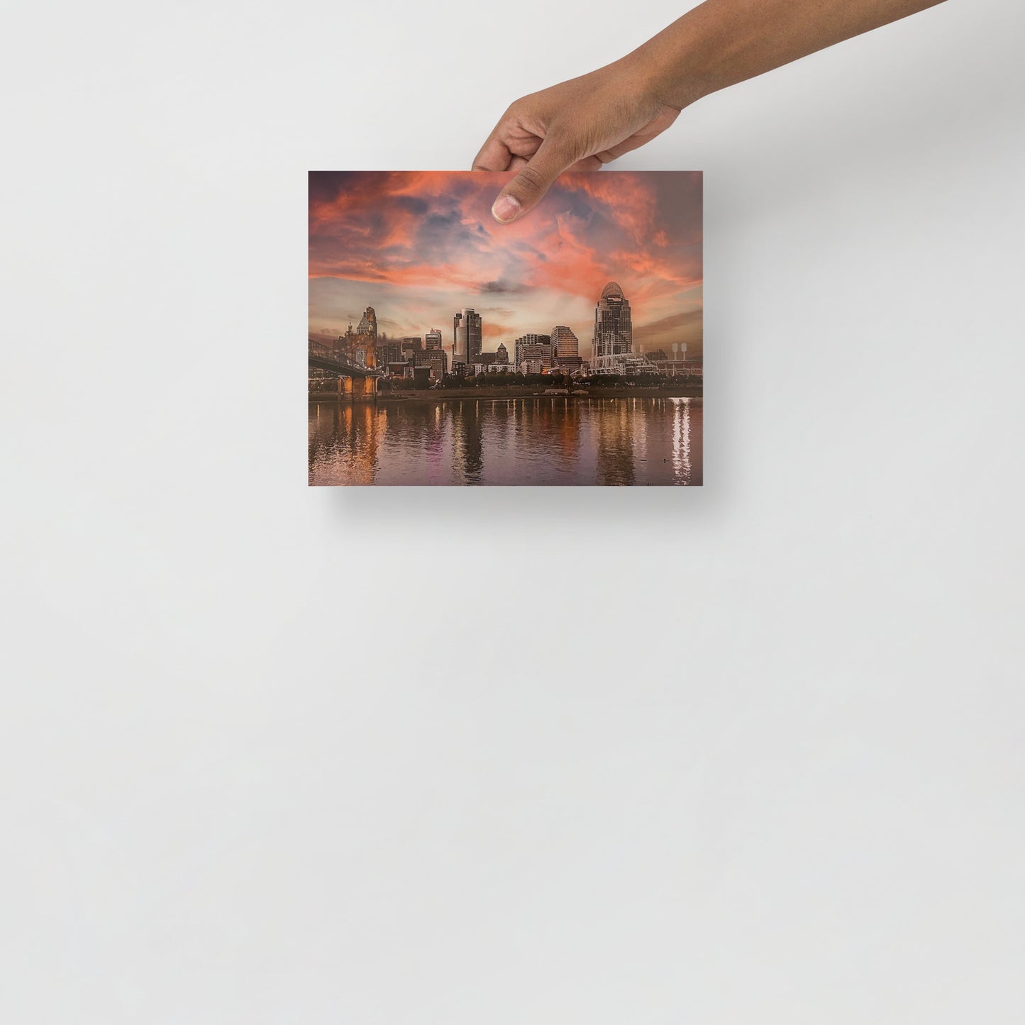 Cincinnati Skyline Sunset - Matte Print