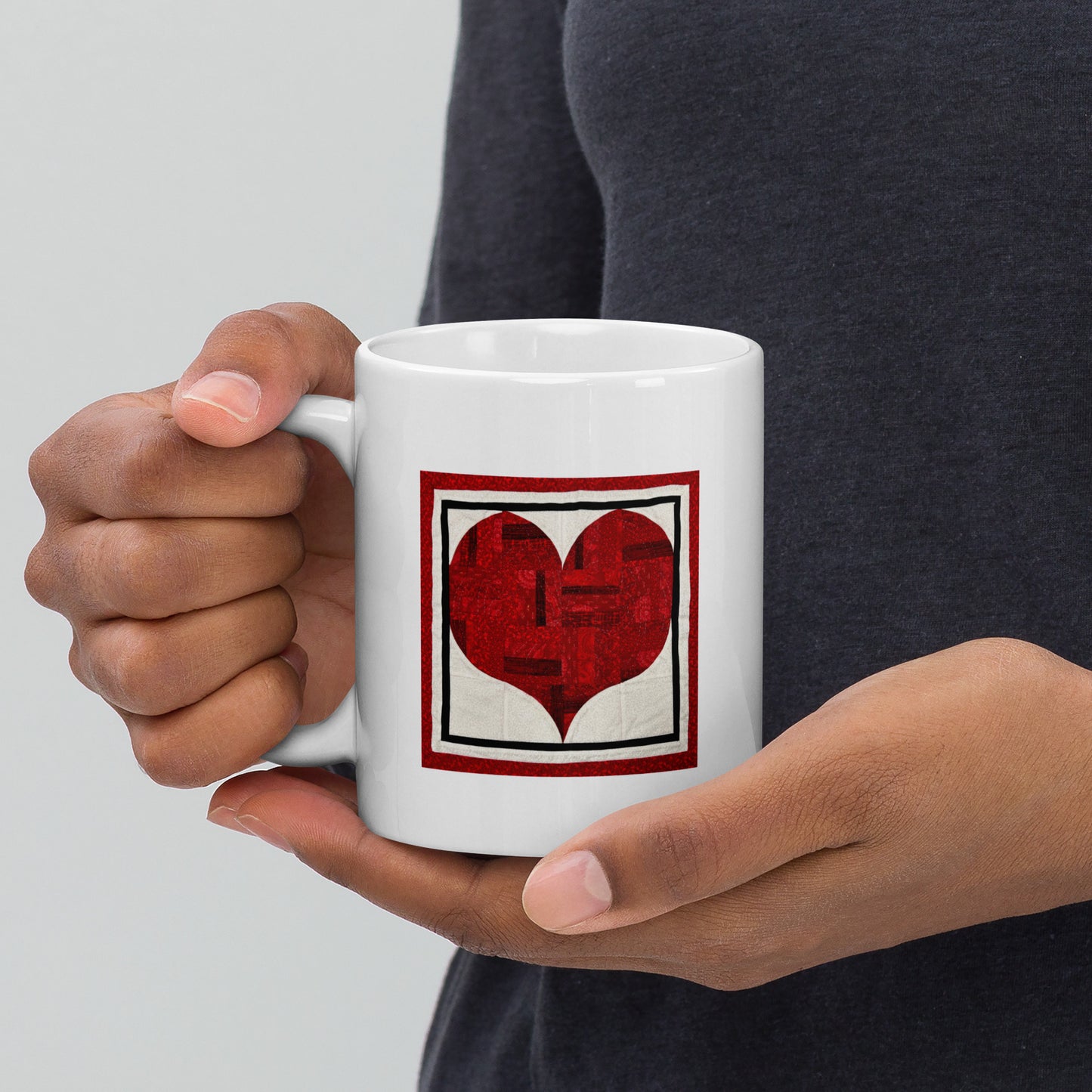 My Pieced Heart - White glossy mug
