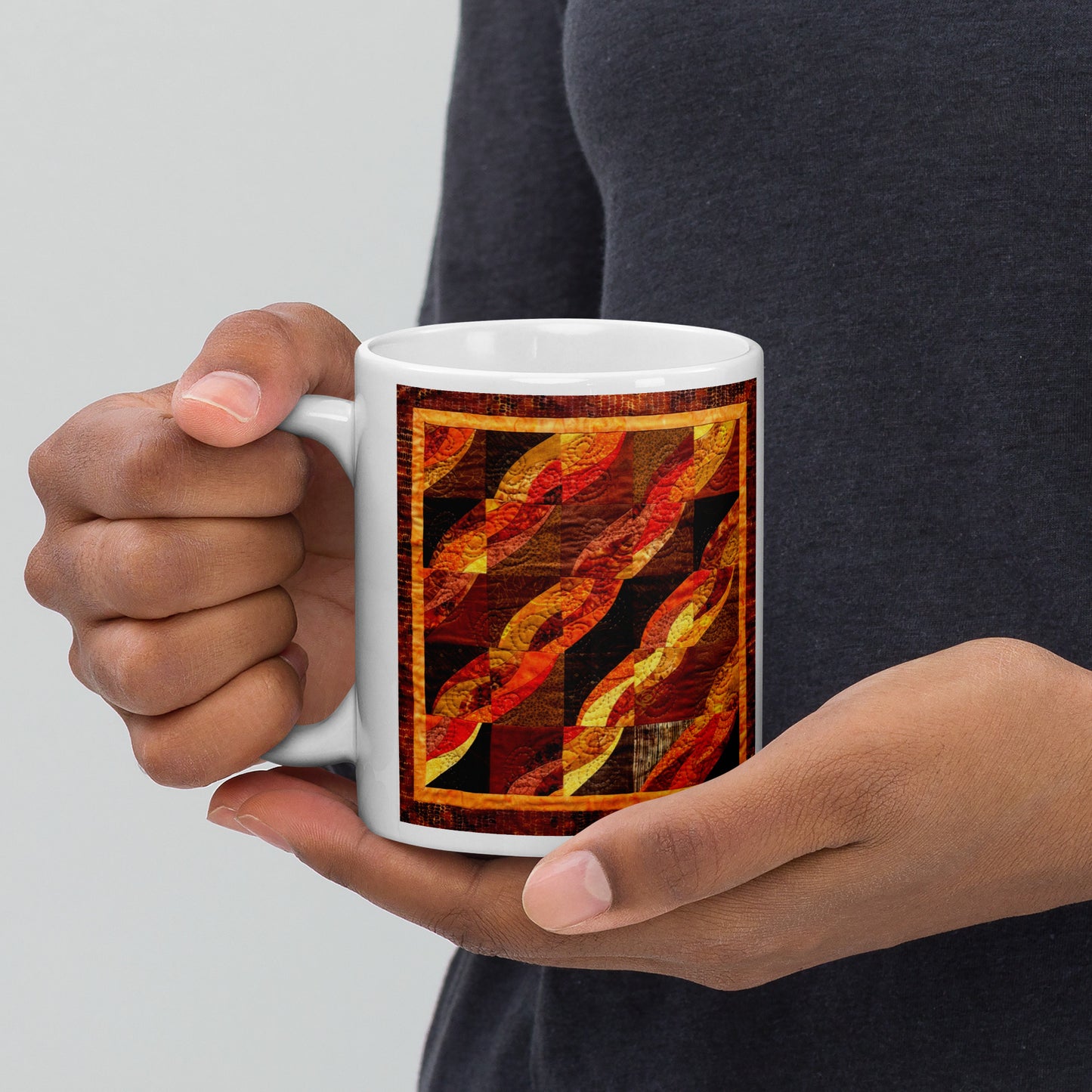 Rivers of Fire - White glossy mug