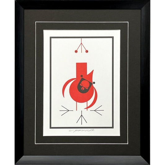 Charley Harper, Charley's Cardinal, Framed Lithograph