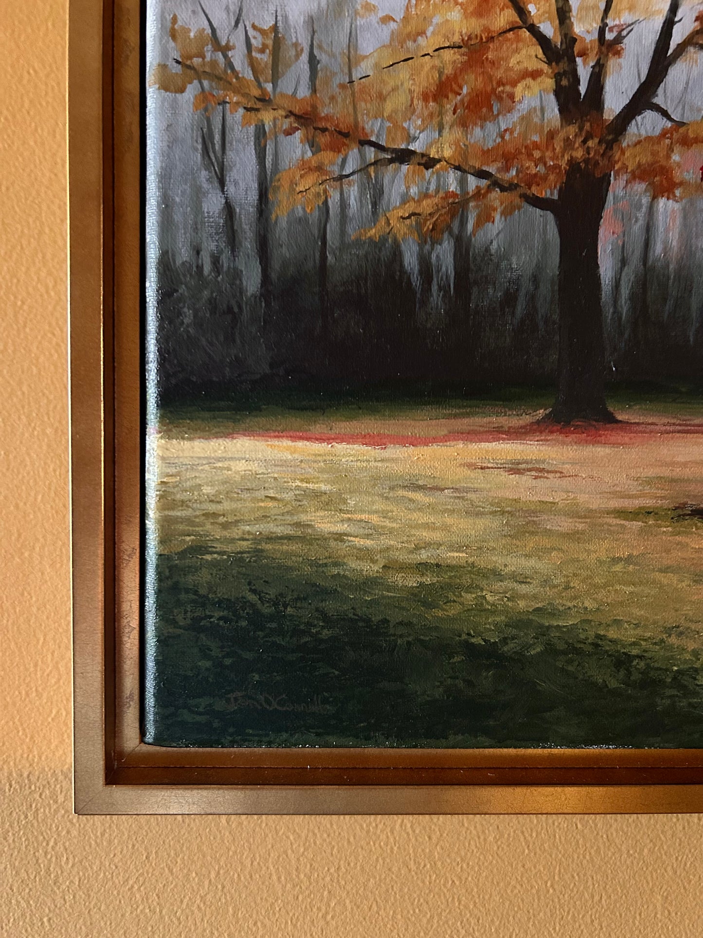 "Evening Light in Autumn" – Original Acrylic Painting of Winton Woods