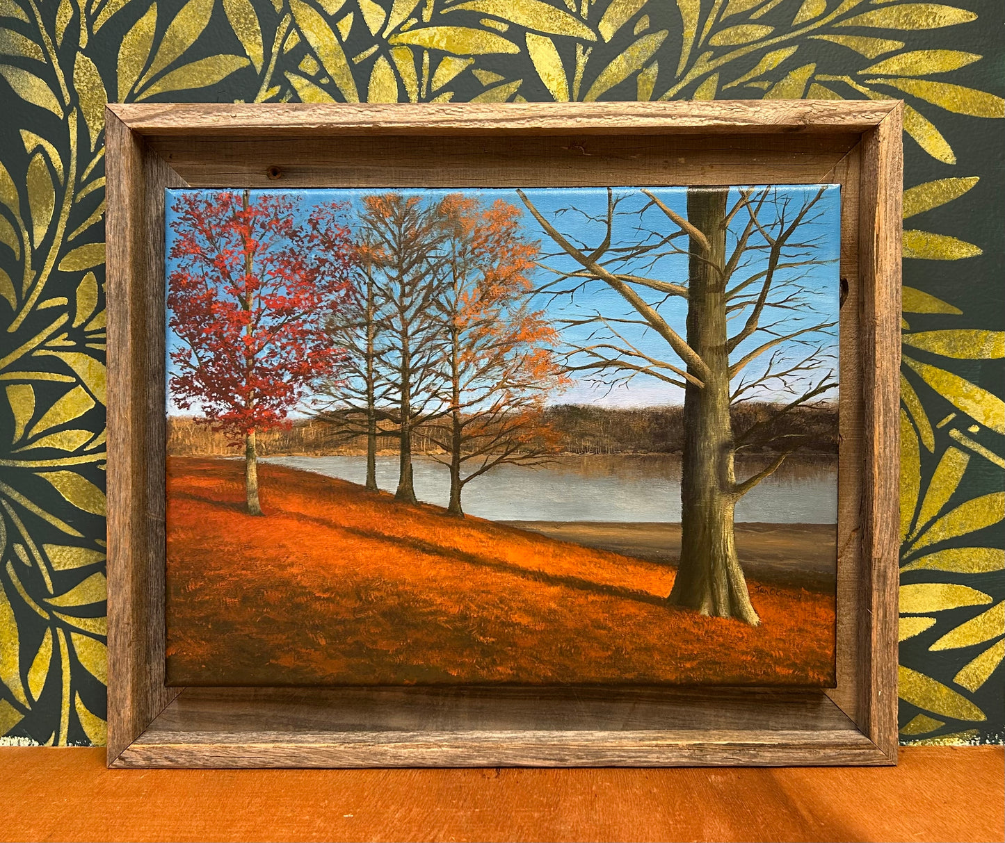 Fall Trees by the Lake – Original Acrylic Painting | Winton Woods, Cincinnati, Ohio