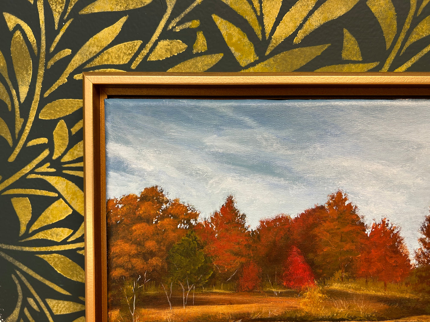 Autumn Reflections – Winton Woods – Original Acrylic Painting on Linen Canvas