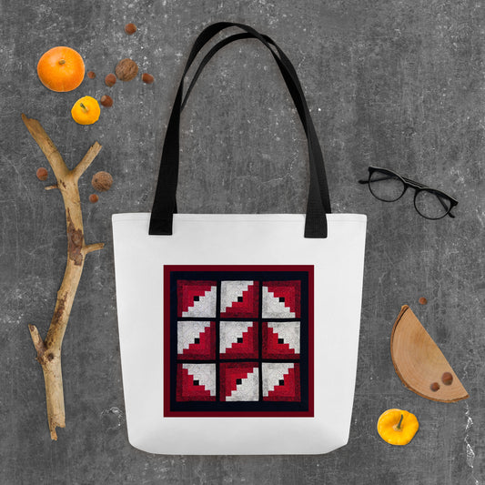 Gray Clouds, Red Hills - Tote bag