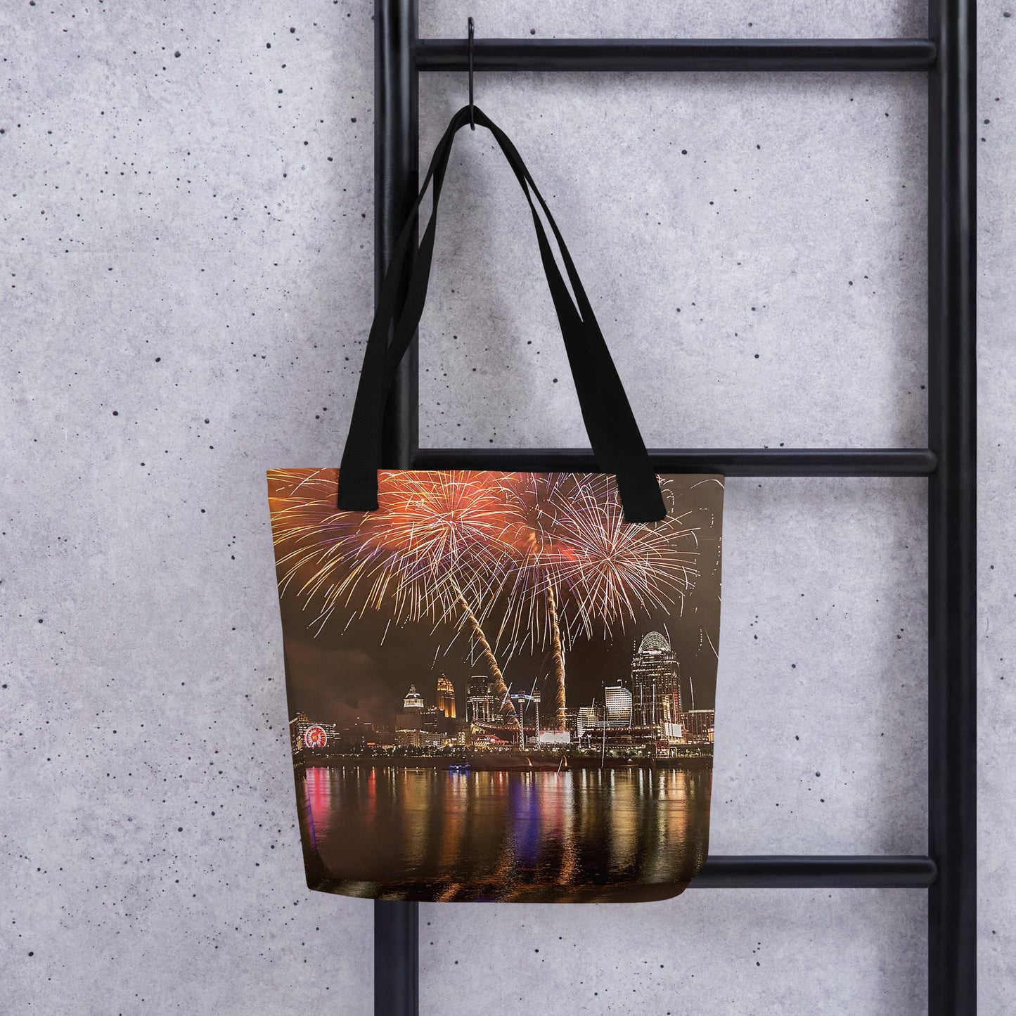 Fireworks Above Great American Ballpark - Tote bag