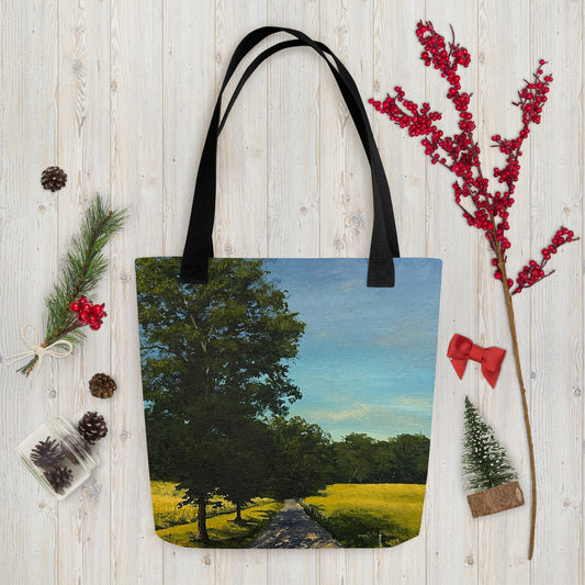 The Road Through Golden Fields - Tote bag