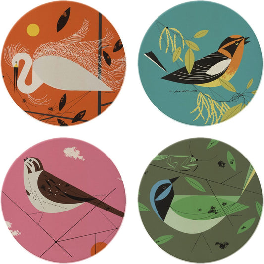 Charley Harper Coaster Set- Feathered Friends