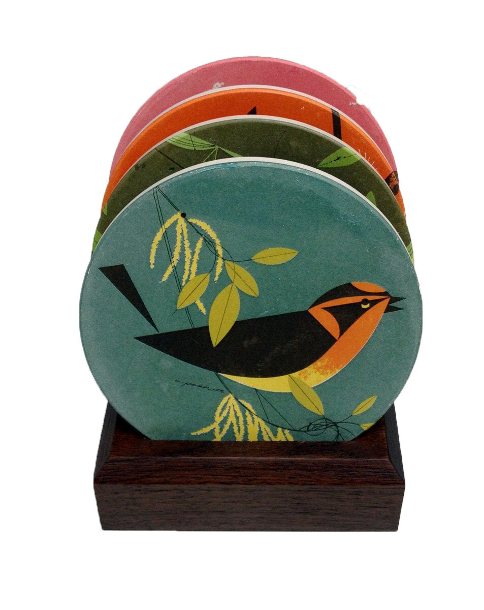 Charley Harper Coaster Set- Feathered Friends