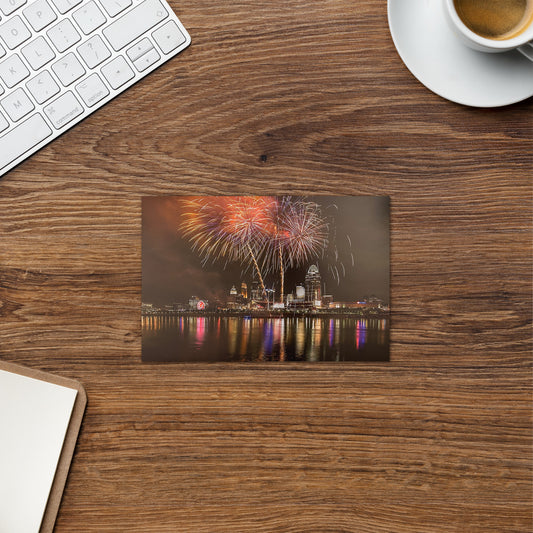 Fireworks above Great American Ball Park - Greeting card