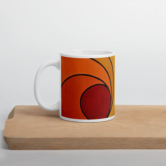 Sun-Flower - White glossy mug