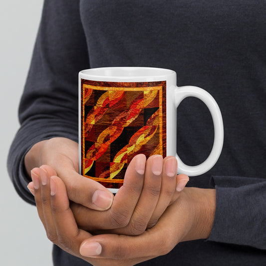 Rivers of Fire - White glossy mug